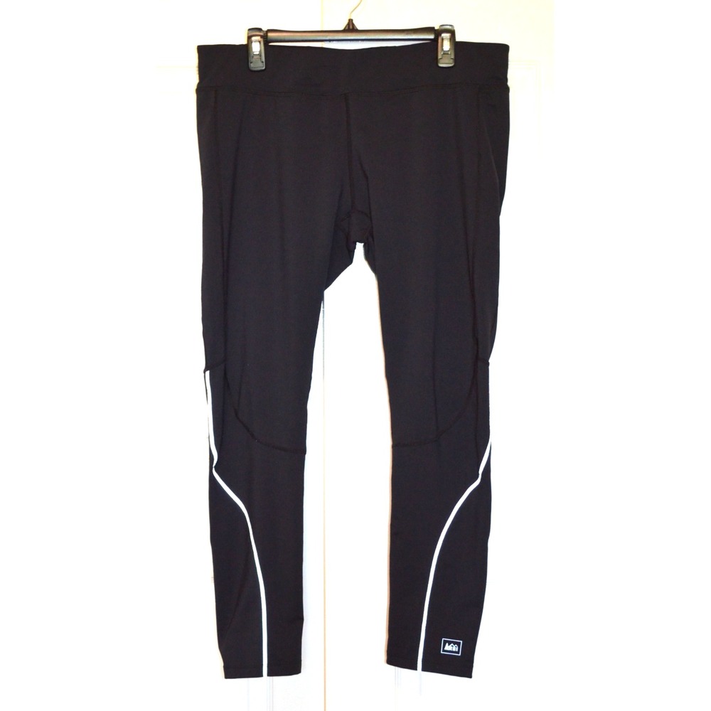 REI Stretch Leggings Women's XL Black Lightweight Drawstring Ankle Length